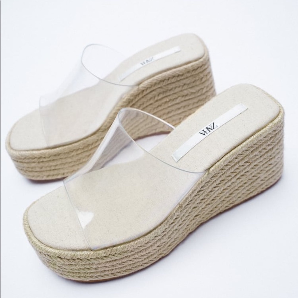 Zara Jute Wedge Size EU 38